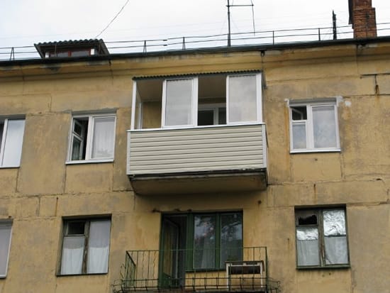 Балкон на последнем этаже