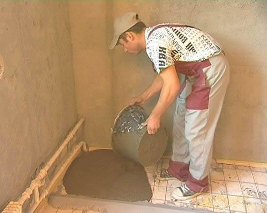 Шумоизоляция посредством стяжки