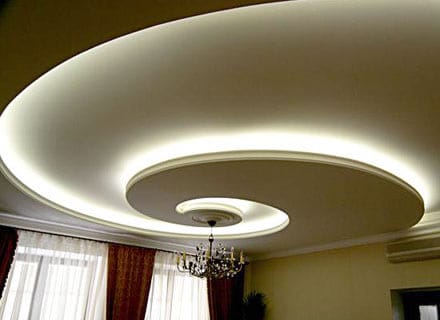 потолки натяжные комбинированные